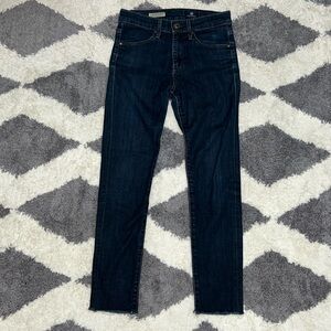 AG Adriano Goldschmied Dark Blue Straight Leg Jeans